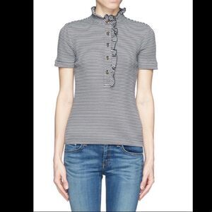 Tory Burch Lidia ruffle tee. XXS